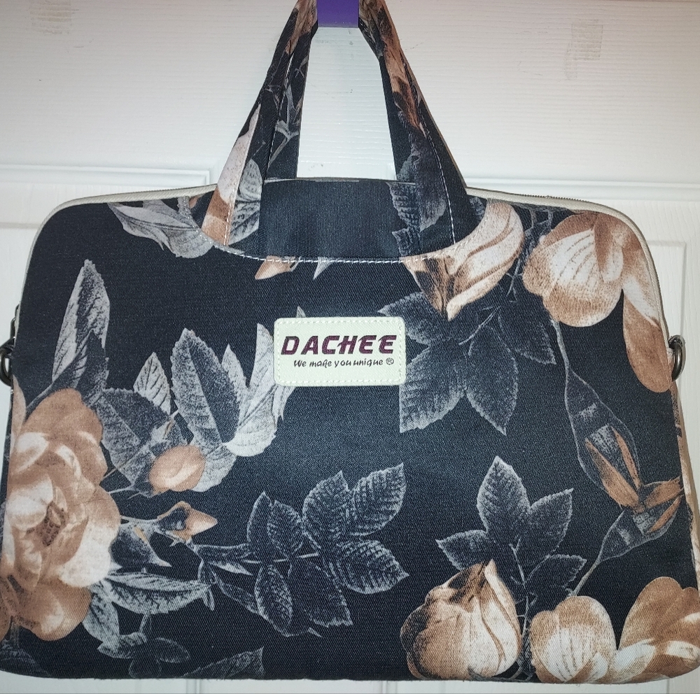 Black and Brown Floral Women's Bag